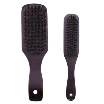 FQ marque logo personnalisé couleur sombre 2 design brosse à barbe en bois